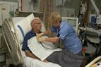 Male patient receiving dialysis
