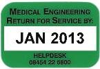 Green Service Due label